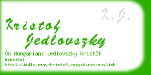 kristof jedlovszky business card
